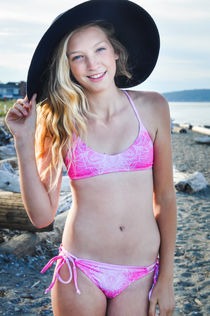 Cute young party girl does