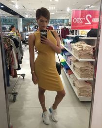College girl in short